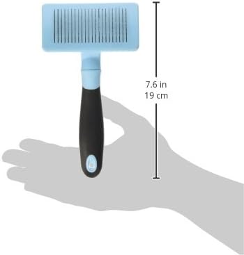 Self Cleaning Pet Slicker Brush, Blue, Large