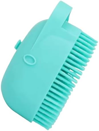 Dog Bath Brush, Scrubber Shampoo Massage Dispenser Grooming Soft Silicone Scrubber For Bath Water Brush For Dogs Dog Washing Brush Bath Scrubber For Pets (Light Blue)