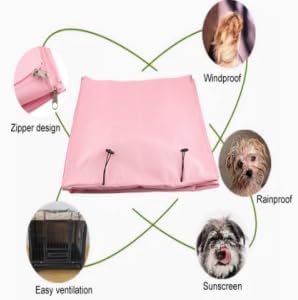 Pssopp Dog Crate Cover, Long Last Service Pet Kennel Cover Dog Cage Cover Waterproof Dog Kennel Cover for Medium Dog (Pink M)