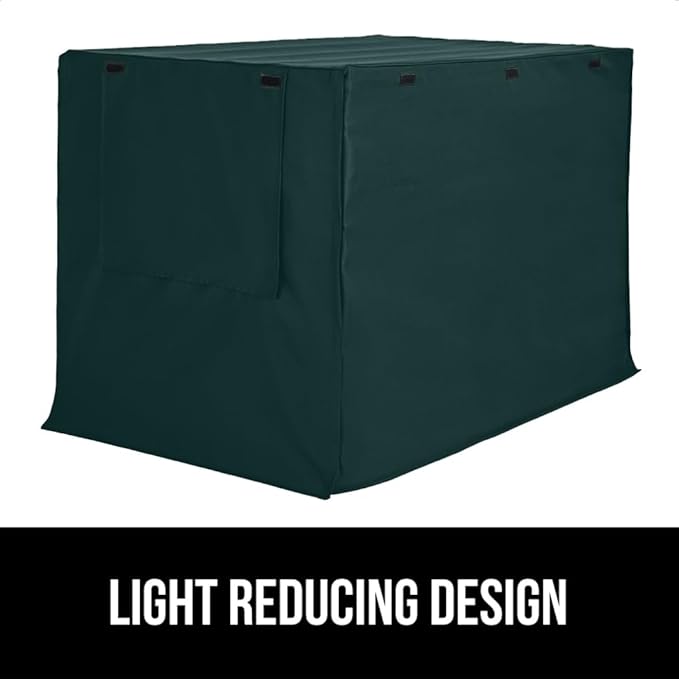 GORILLA GRIP Dog Crate Covers Compatible with Amazon Basics Dog Crates, All Sides Open, Privacy Cover Fits 24" Wire Kennel, Breathable Mesh Windows, Light Reducing Training Cage Topper, Hunter Green