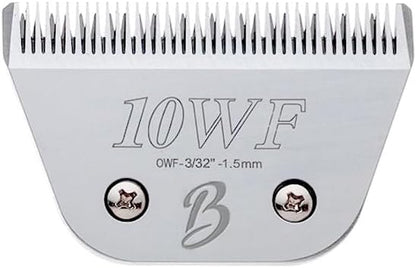Detachable A Series Wide 10f Blade Dog Grooming Cut Length 3/32" /1.5mm Japanese Carbonized Steel Wide Dog Clipper Wide Dog Grooming Blade Compatible A5 Series Clippers for Dogs(10FW)