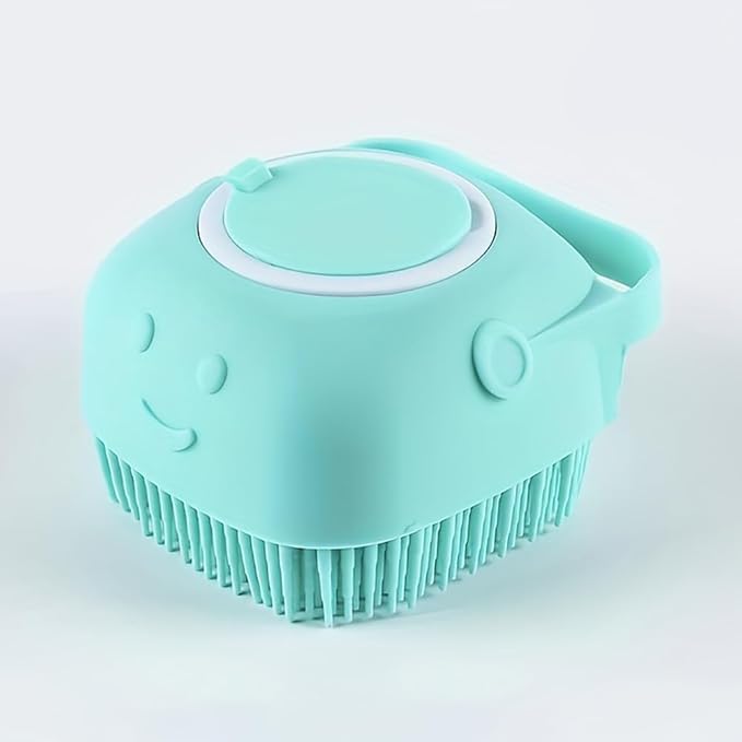 Silicone Pet Bath Brush Set, 2 Pieces, Massage Brush for Dogs and Cats