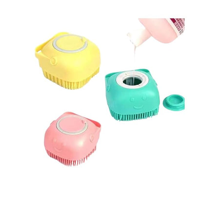 Dog Bath Brush Shampoo Brush Shampoo Brush Pet Bath Massage Brush Bath Brush Scrubber Soft Silicone Pet Shower Grooming Shampoo Massage Dispenser