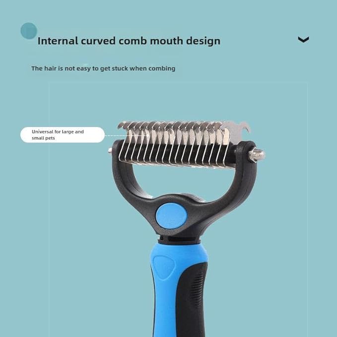 Pet Comb Ultimate Dog Grooming Set: Professional Deshedding Brushes for Dogs & Cats – Perfect for Long-Haired Breeds, Flea Removal, & Dematting(Orange, For Cats and Small Dogs)