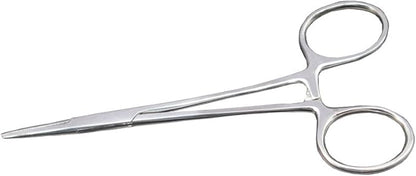Professional Stainless Steel Pets Dogs Cats Hemostat Forceps Scissors Ear Hair Clamp Pulling Shears Plier Pet Dog Trimmer Accessories Straight Silver