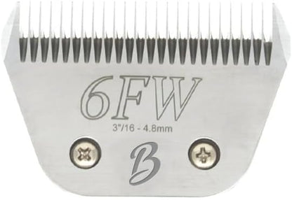 Detachable A Series Wide 6f Blade Dog Grooming Cuts Length 3/16" - 4.8mm Japanese High Carbon Steel Dog Grooming Blade Supplies | Detachable Blade Clippers (Compatible A5 Series(B6FW)