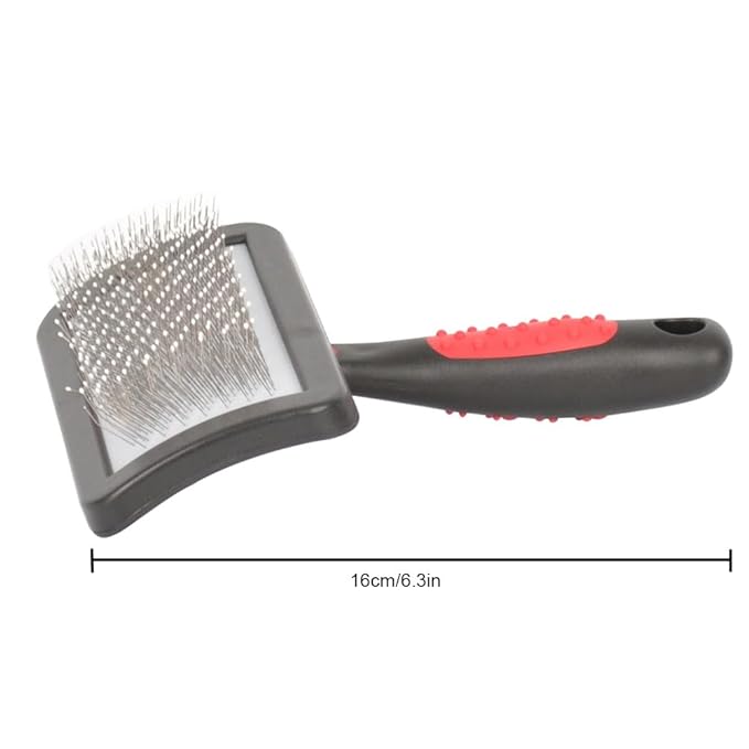 Slicker Brush with Ergonomic Handle, Grooming Tool, Pet Brushes Remove Loose Undercoat and Tangles for Dogs, Cats Pet Supplies Accessories