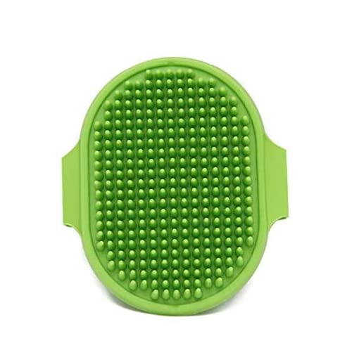 Veewon Silicone Pet Brush Pet Massage Bath Shampoo Brush Dogs Cats Cleaning Grooming Brushes (Green)