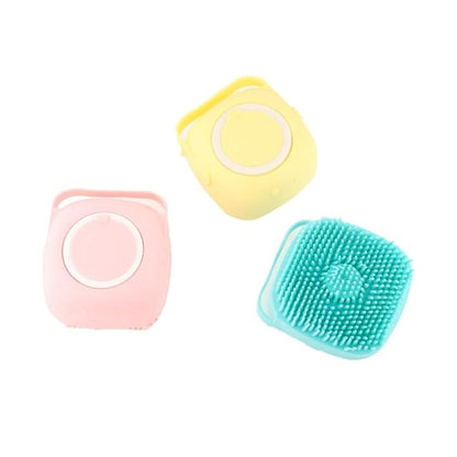Pokinge 3Pcs Pet Bath Brush Durable Soft Silicone Pet Hair Comb Multicolor Cat Dog Grooming Tools Pet Supplies