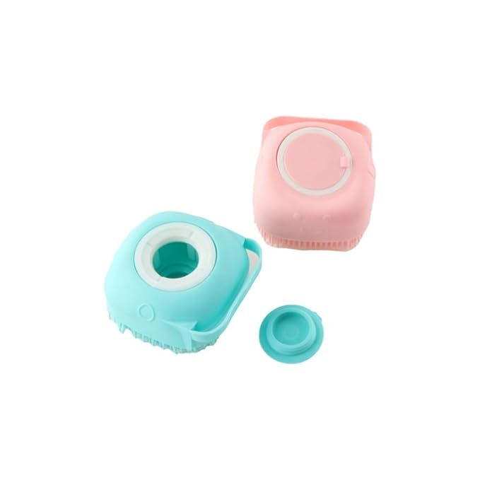 Pokinge 3Pcs Pet Bath Brush Durable Soft Silicone Pet Hair Comb Multicolor Cat Dog Grooming Tools Pet Supplies