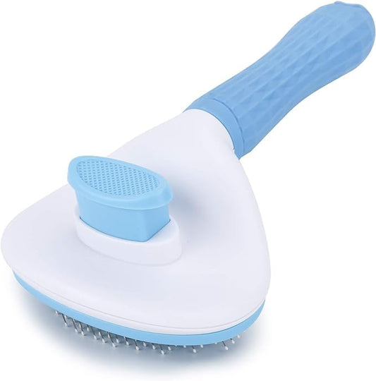 Pet Massaging Tool Dog Hair Deshedding Pet Grooming Brush | All Hair Types - Blue