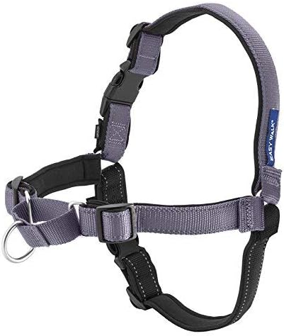 PetSafe® Deluxe Easy Walk® Dog Harness, No Pull Harness, Stop Pulling, Great for Walking and Training, Comfortable Padding, for Small Dogs- Steel/Black, Small