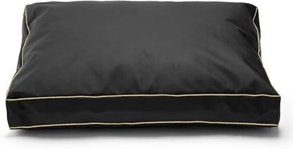 Dog Bed Cover 20Lx15Wx3H Inch.Waterproof Heavy Duty Durable Oxford Dog Bed Replacement Covers with Zipper.Washable Removable Pet Bed Mattress Protector Cover.Black,Cover Only.