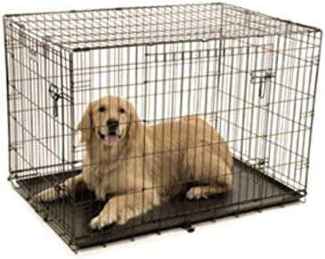 Precision Pet Products Two Door Provalue Wire Dog Crate, 42 Inch, For Pets 70-90 lbs, With 5-Point Locking System
