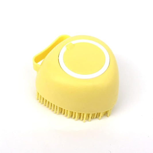 Dog Cat Bath Brush Soft Silicone Hair Fur Grooming Cleaning Brush Shampoo Dispensing Massage Bathing Shower Brush