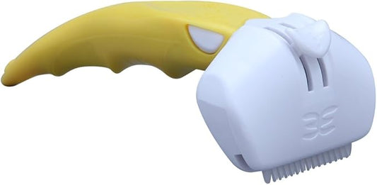 Iris Ohyama Hoolie Easy Pet Brush, Yellow, for Dogs, Size S