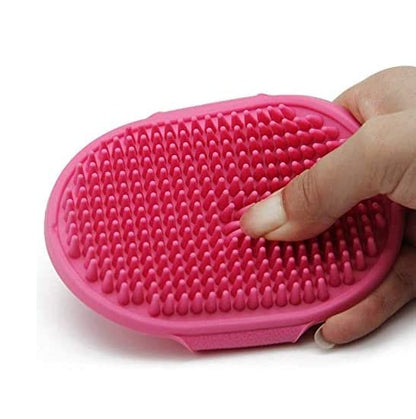 Veewon Silicone Pet Brush Pet Massage Bath Shampoo Brush Dogs Cats Cleaning Grooming Brushes (Blue)