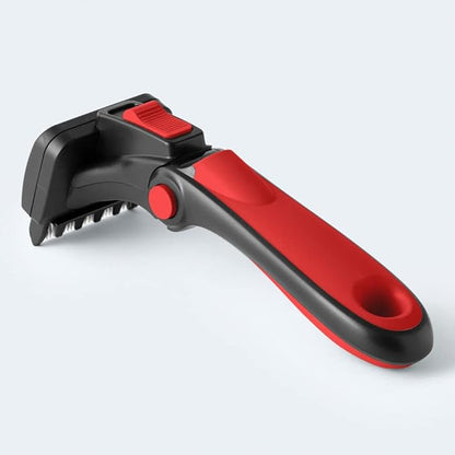 Deshedding Brush for Dogs & Cats - Small & Red, Long Hair Grooming Tool, Dog Deshedding Brush, Cat Deshedding Brush, Lightweight Deshedding Tool for Shedding Control. Pet Deshedder