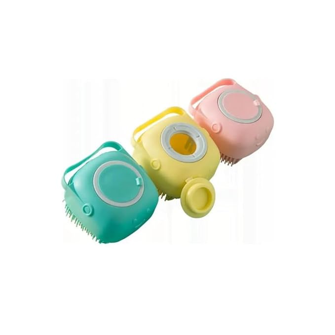 Dog Bath Brush Shampoo Brush Shampoo Brush Pet Bath Massage Brush Bath Brush Scrubber Soft Silicone Pet Shower Grooming Shampoo Massage Dispenser