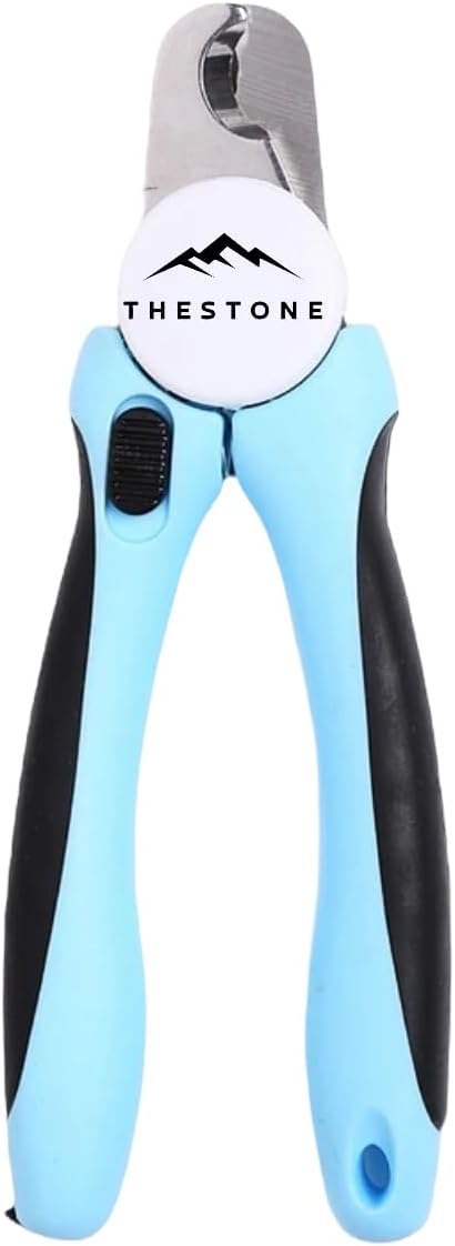 TheStone- Dog & Cat Pets Nail Clippers and Trimmers - Safety Guard to Prevent Over Cutting, Free Nail File - Nail Clipper Comes with Sharp Blade and Free Nail File