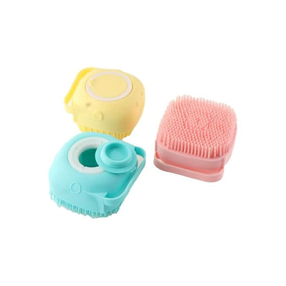 Pokinge 3Pcs Pet Bath Brush Durable Soft Silicone Pet Hair Comb Multicolor Cat Dog Grooming Tools Pet Supplies