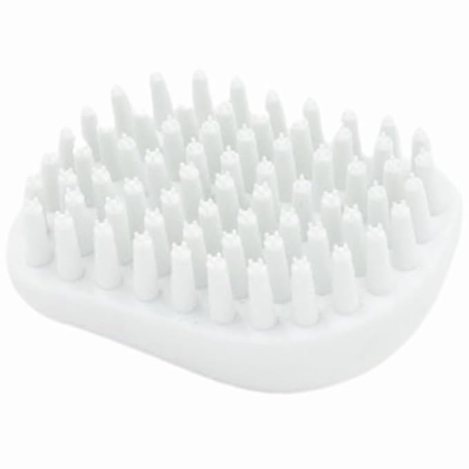 Soft Silicone Bristles Massage Grooming Brush for Dogs and Cats Soft Pet Shampoo Brush for Shedding Hair Pet Bathing Tool (White)