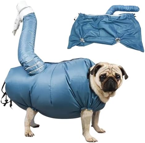 MANON ROSA Dog Drying Bag Hands Free Quick Drying Pet Grooming Tool for Small Medium Large Puff Fluff Dogs & Cats, 360 Degree Shower Bath Hair Dryer Suit (X-Large)