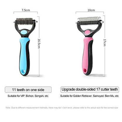 pets grooming tools (PPGT-002 pink) Premium Pet Dematting Comb – Exceptional Grooming Accessory for Pets