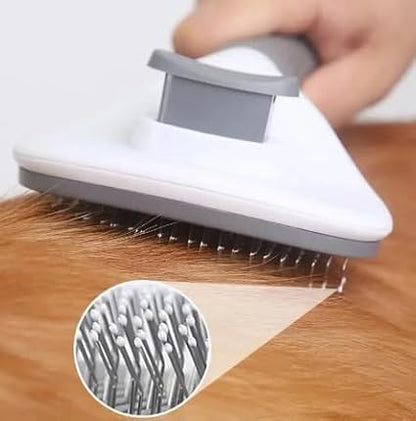 Self Cleaning Slicker Brush - Dog Cat Bunny Pet Grooming Shedding Brush - Easy to Remove Loose Undercoat - Pet Massaging Tool Suitable for Pets with Long or Short Hair…