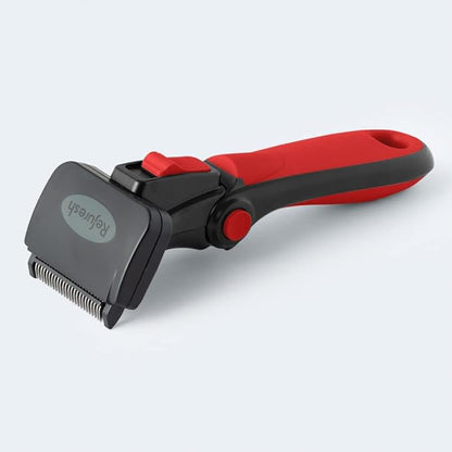 Deshedding Brush for Dogs & Cats - Small & Red, Long Hair Grooming Tool, Dog Deshedding Brush, Cat Deshedding Brush, Lightweight Deshedding Tool for Shedding Control. Pet Deshedder