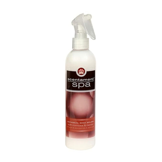 Best Shot Scentament Spa Botanical Body Splash, Body Spray Conditioner for Pets, Cat and Dog Cologne Spray, Soft Mimosa Nectar, 8 Oz.