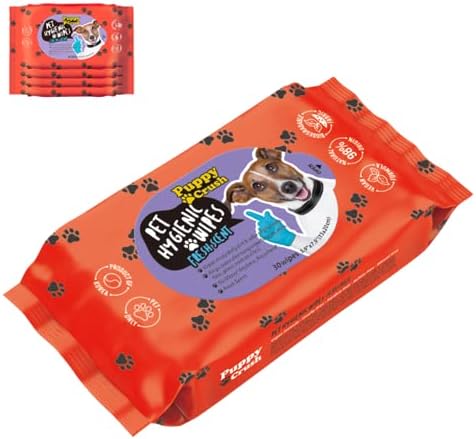 Pet Hygienic Wipes Fresh Scent 30sheets (4 Pack) - Grooming Wipes for Cleaning Face and Deodorizing