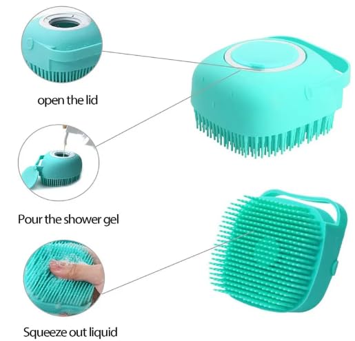 Dog Bath Brush, Dog Shampoo Brush, Pet Cleaning Brush, Dog Washing Supplies, Dog Grooming Supplies for Dogs and Cats