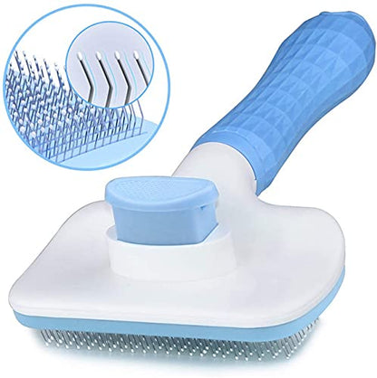 Self-Cleaning Pet Hair Detangler and Grooming Brush