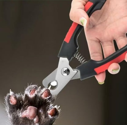 Nail Clipper Trimmer Set for Pet Cats, Dogs, etc., Quick Safety Guard to Avoid Over-Trimming, Stainless Steel Razor Blades, Non-Slip Handle, and Nail File, Professional pet Grooming Tools