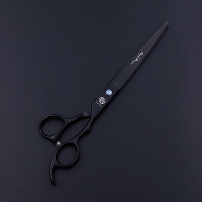 Purple Dragon 7.0 inch Professional Dog Grooming Hair Cutting Scissor &Curved Scissor&Chunker Shear Kit with Bag - for Pet Groomer or Family DIY Pet Use