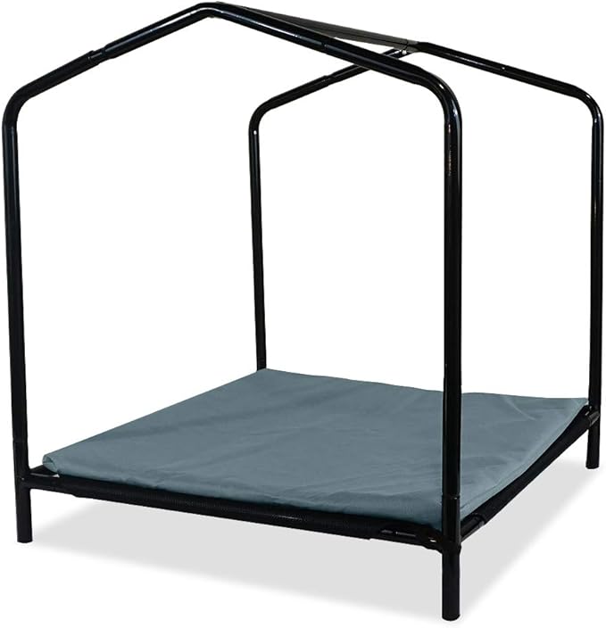 Floppy Dawg Just Chillin’ Portable Dog House. Elevated Pet Shelter for Indoor and Outdoor Use. Made of Water Resistant Breathable Oxford Fabric. Easy to Assemble and Lightweight. 33"L x 29"W x 32"H
