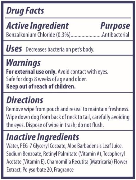 Wet Ones for Pets Paw & Tushie Dog Wipes with Chamomile Dog Wipes for All Dogs in Tropical Splash Scent, Wipes with Wet Lock Seal Pouch Dog Paw Wipes (Pack of 2, 30 Count Total)