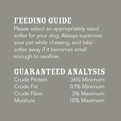 Amazon Brand - Wag Deer Antler Chew for Dogs, Naturally Shed, Whole, Medium 6-7.5 inches, Best for Dogs 15-30 lbs, 1.80 Ounce (Pack of 4)