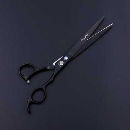 Purple Dragon 7.0 inch Professional Dog Grooming Hair Cutting Scissor &Curved Scissor&Chunker Shear Kit with Bag - for Pet Groomer or Family DIY Pet Use