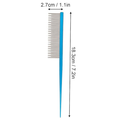 Round tooth metal dog comb is used for pet hair comb of dogs and cats to remove hair knots and entanglement. Professional pet hair comb styling comb(blue)