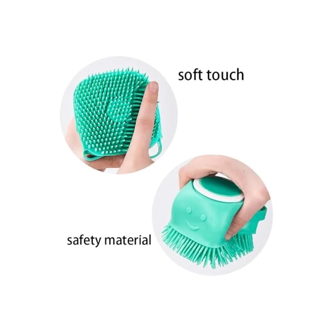 Dog Bath Brush Shampoo Brush Shampoo Brush Pet Bath Massage Brush Bath Brush Scrubber Soft Silicone Pet Shower Grooming Shampoo Massage Dispenser