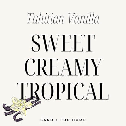 Sand + Paws Scented Candle - Tahitian Vanilla –Luxurious Air Freshening Jar Candles Neutralize pet Odors and Enhance Home décor – 100% Cotton Lead-Free Wicks - 12 oz