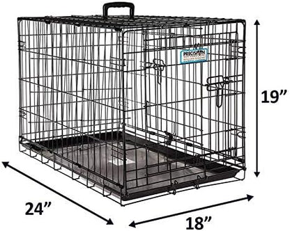 Precision Pet Products Two Door Provalue Wire Dog Crate, 42 Inch, For Pets 70-90 lbs, With 5-Point Locking System