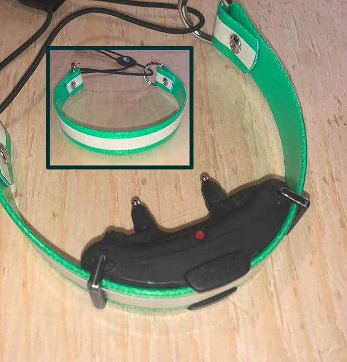 Sparky Pet Co - Surefit ECollar Replacement Strap - Bungee Dog Collar Waterproof - Adjustable - Secure Nexus Wheel Lock - for Electronic Training & Invisible Fence Systems - 1" (Reflective Yellow)