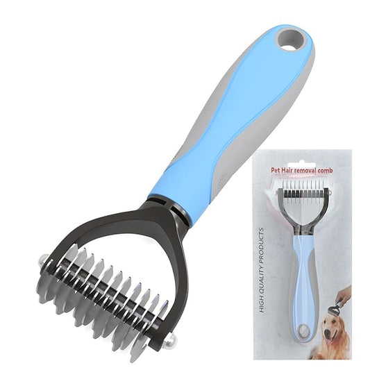 Pawmingle Self Cleaning Slicker Brush for Cats & Dogs, 2 Sided Deshedding Grooming for Shedding, Deshedding Hair Brush Puppy for Haired Dogs, Pet Dematting Rakes Pet Supplies Accessories