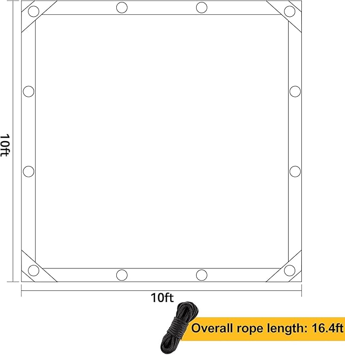 Upgrade Dog Kennel Cover Mesh Shade Panel with Grommets - Weather Guard Extra Large All Season Dog Run Cover & Roof (Green, 10x10FT)