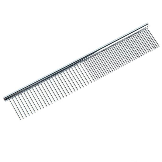 Dog Metal Comb 7.5inch Dogs Dematting Tool Pet Grooming Comb Stainless Steel Teeth Cats Puppy Comb for Removing Hair (S: 19x3cm)