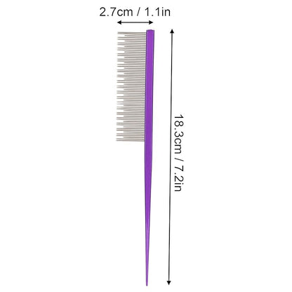 Round tooth metal dog comb is used for pet hair comb of dogs and cats to remove hair knots and entanglement. Professional pet hair comb styling comb(purple)