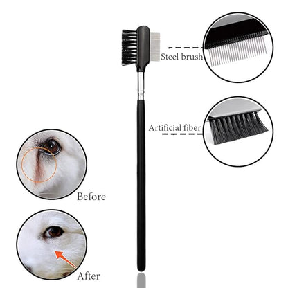 SKYPIA 5 Pcs Dog Comb Set - Tear Stain Remover, Flea Comb for Dogs and Cats, Grooming Kit for Small Pets